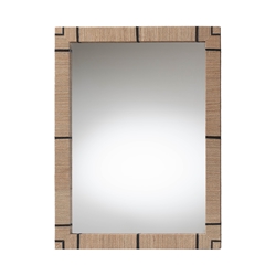 bali & pari Mirai Bohemian Woven Grasscloth Rectangle Accent Mirror